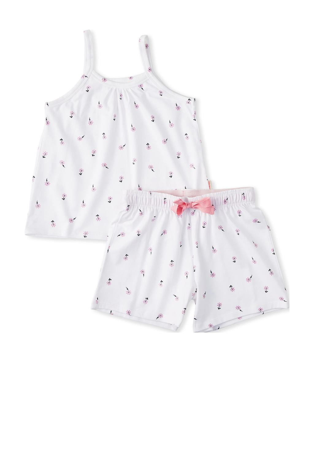 Little Label shortama met all over print wit