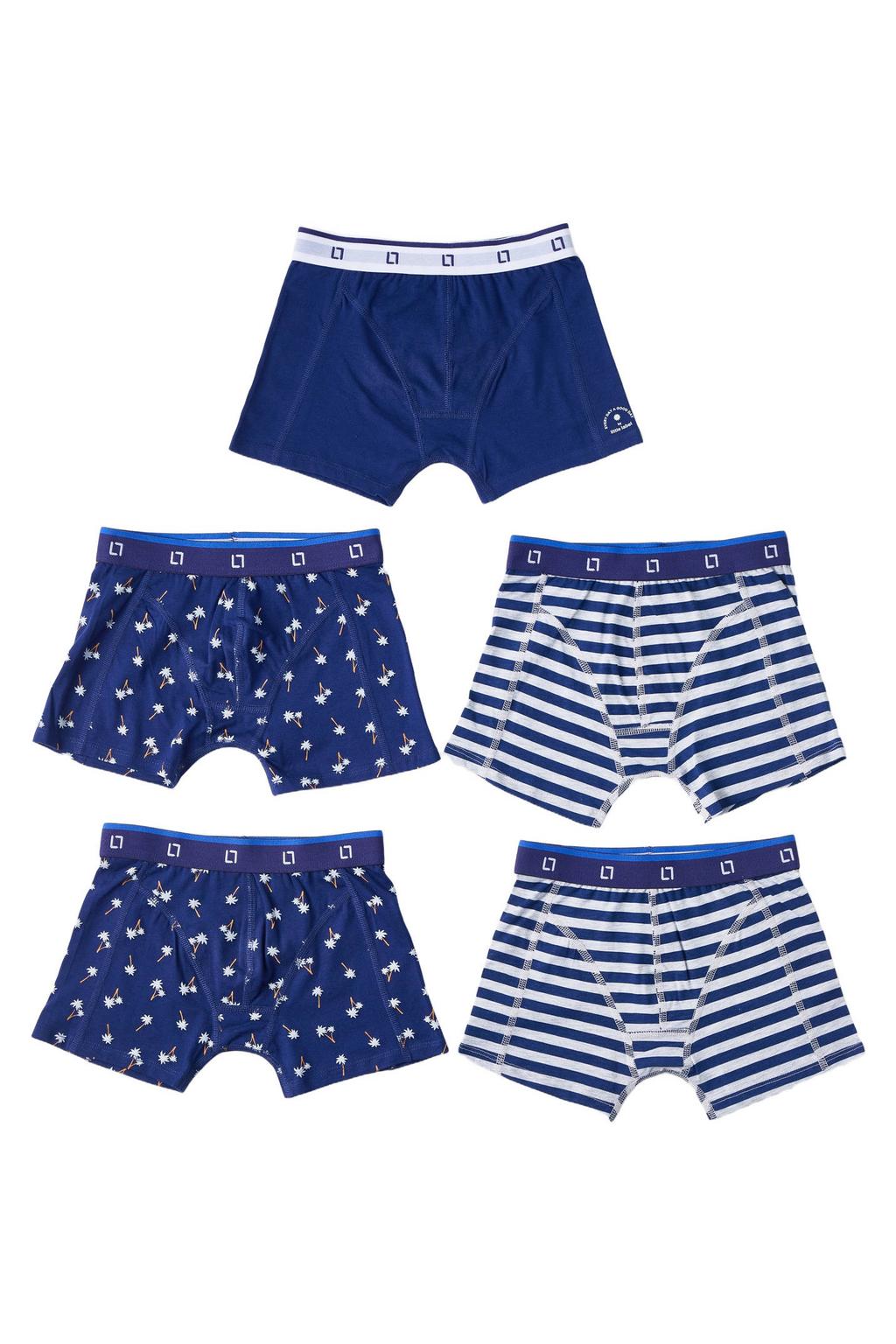 Little Label boxershort - blauw (set van 5)