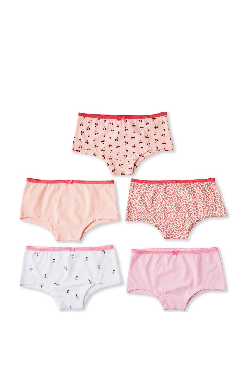 Little Label hipster - roze/wit (set van 5)