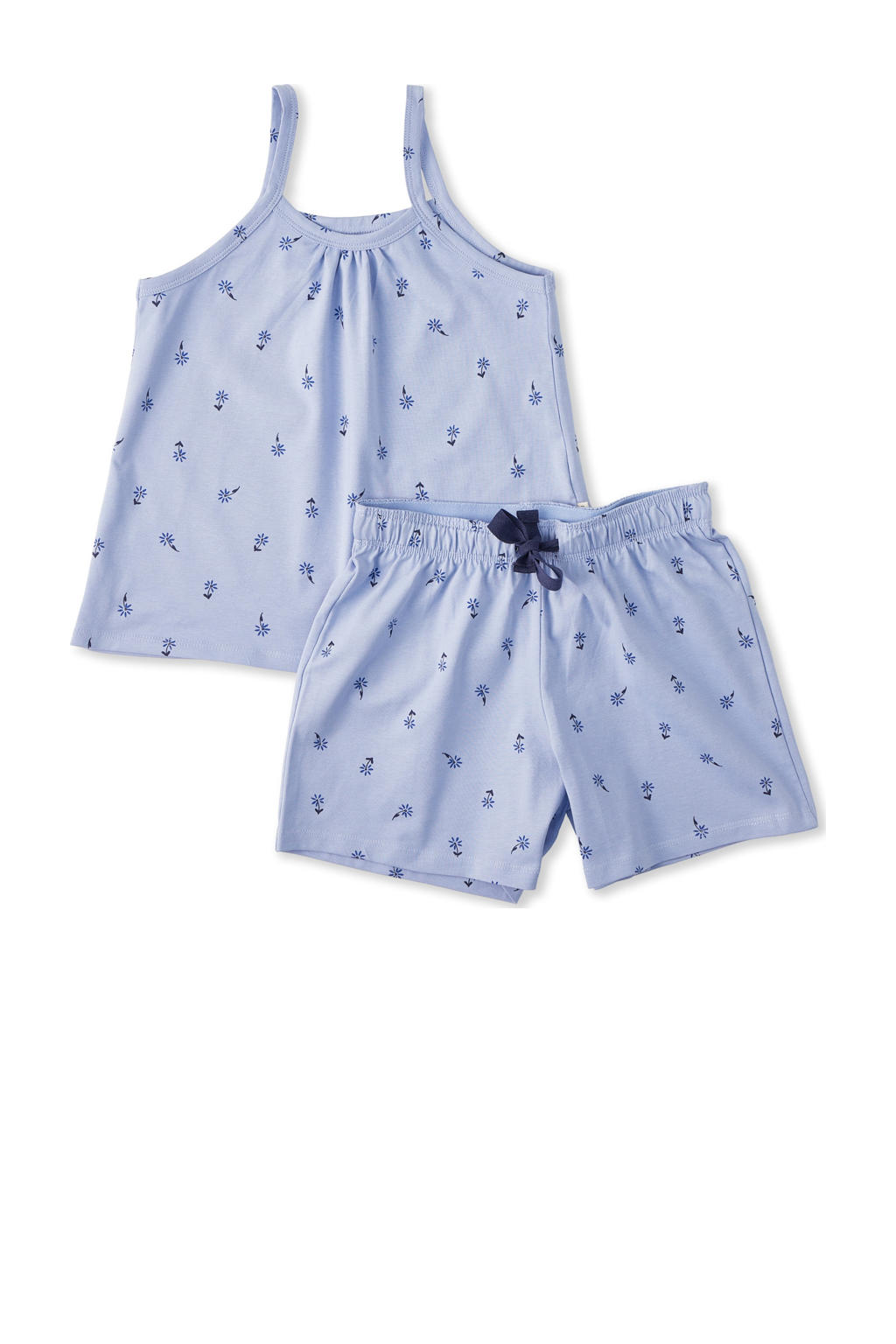 Little Label shortama met all over print blauw