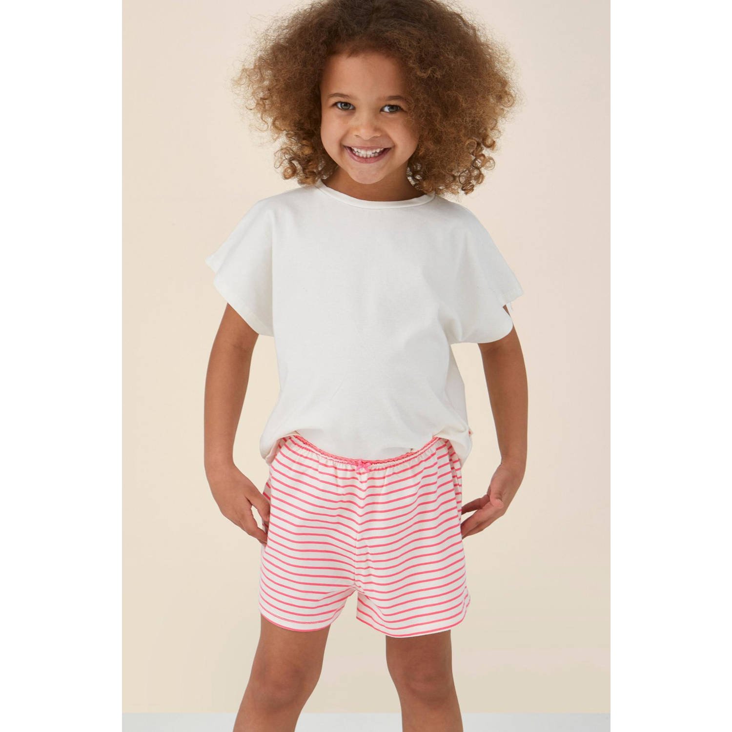 Little Label shortama roze wit