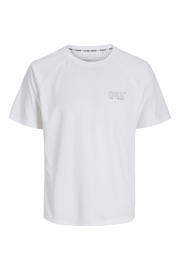 thumbnail: Witte heren JACK & JONES CORE sportshirt CNZ van polyester met korte mouwen en ronde hals