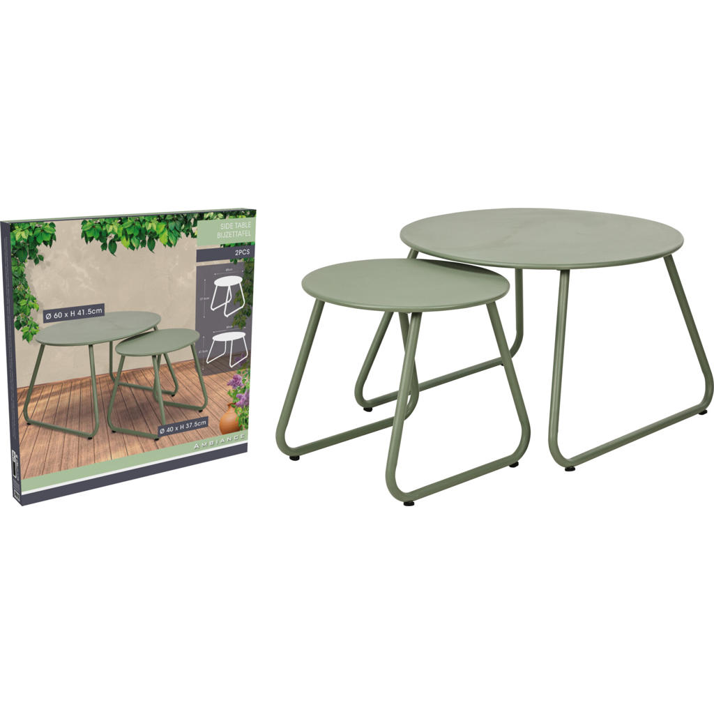 Pro Garden Bijzettafel (set van 2)