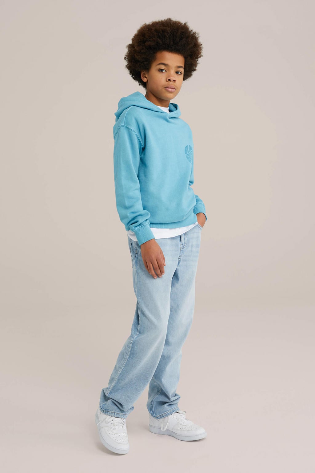 WE Fashion Blue Ridge loose fit jeans light blue denim