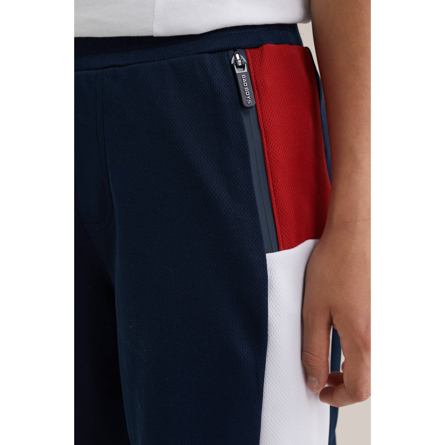 WE Fashion Bad Boys regular fit sweatshort donkerblauw
