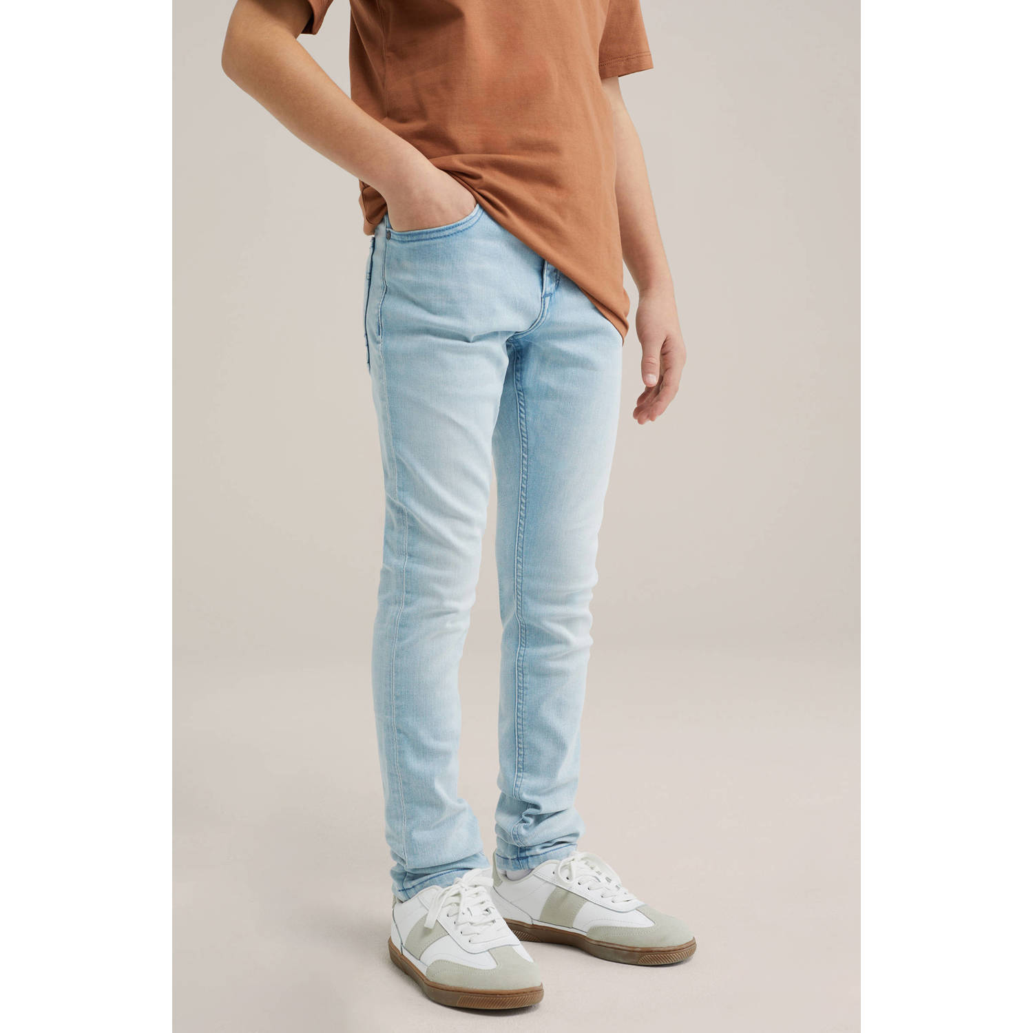 WE Fashion Blue Ridge skinny jeans light blue denim