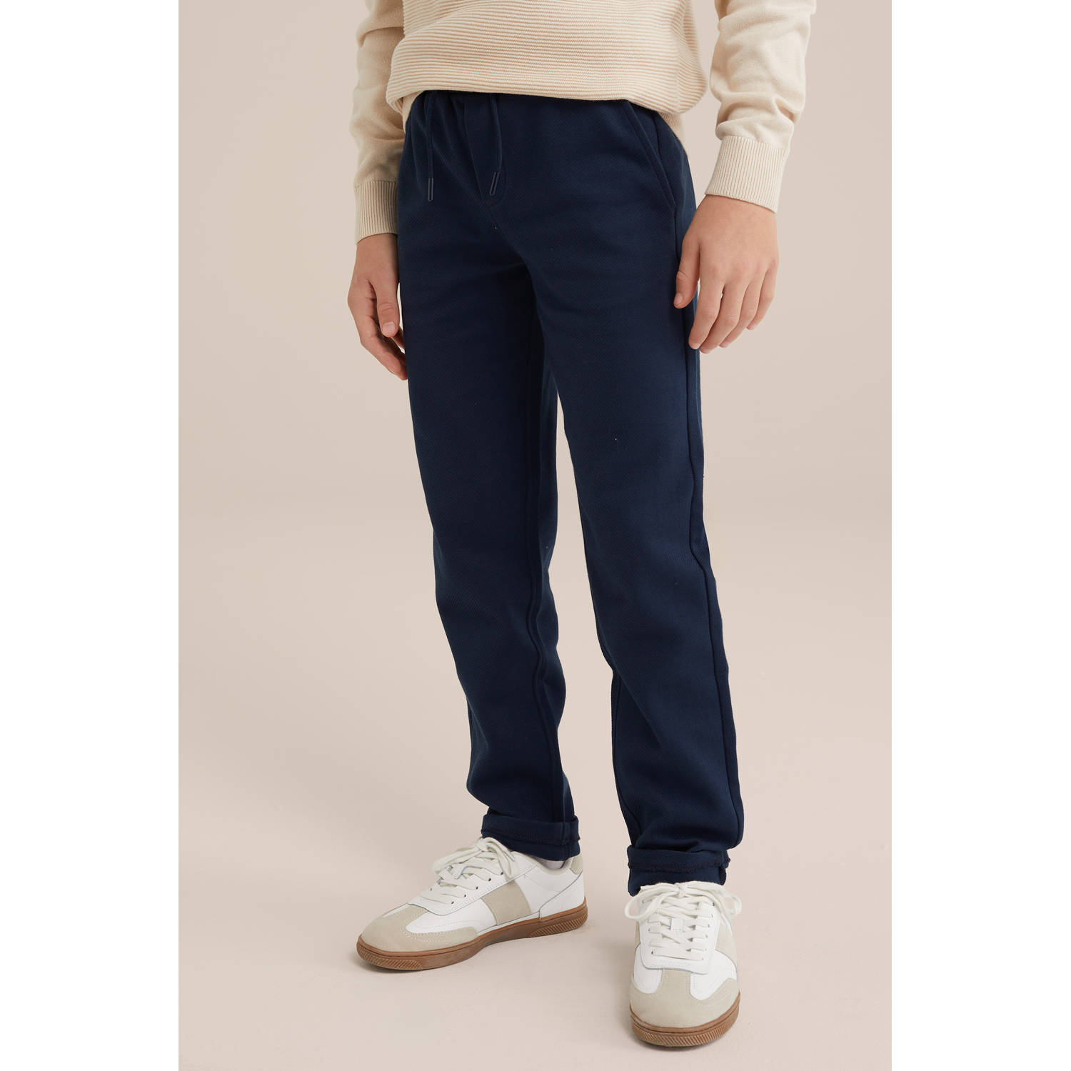 WE Fashion Blue Ridge sweatpants donkerblauw