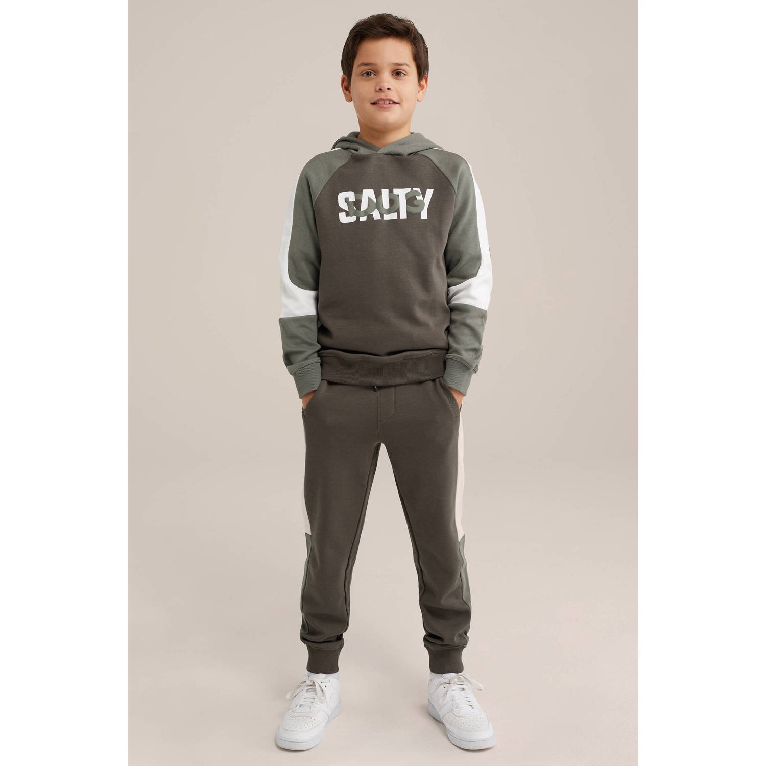Salty Dog slim sweatpant groen