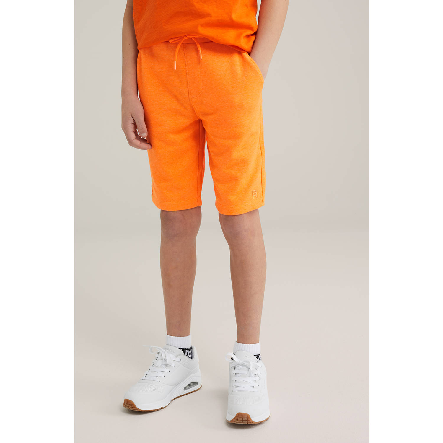 WE Fashion Blue Ridge sweatshort oranje