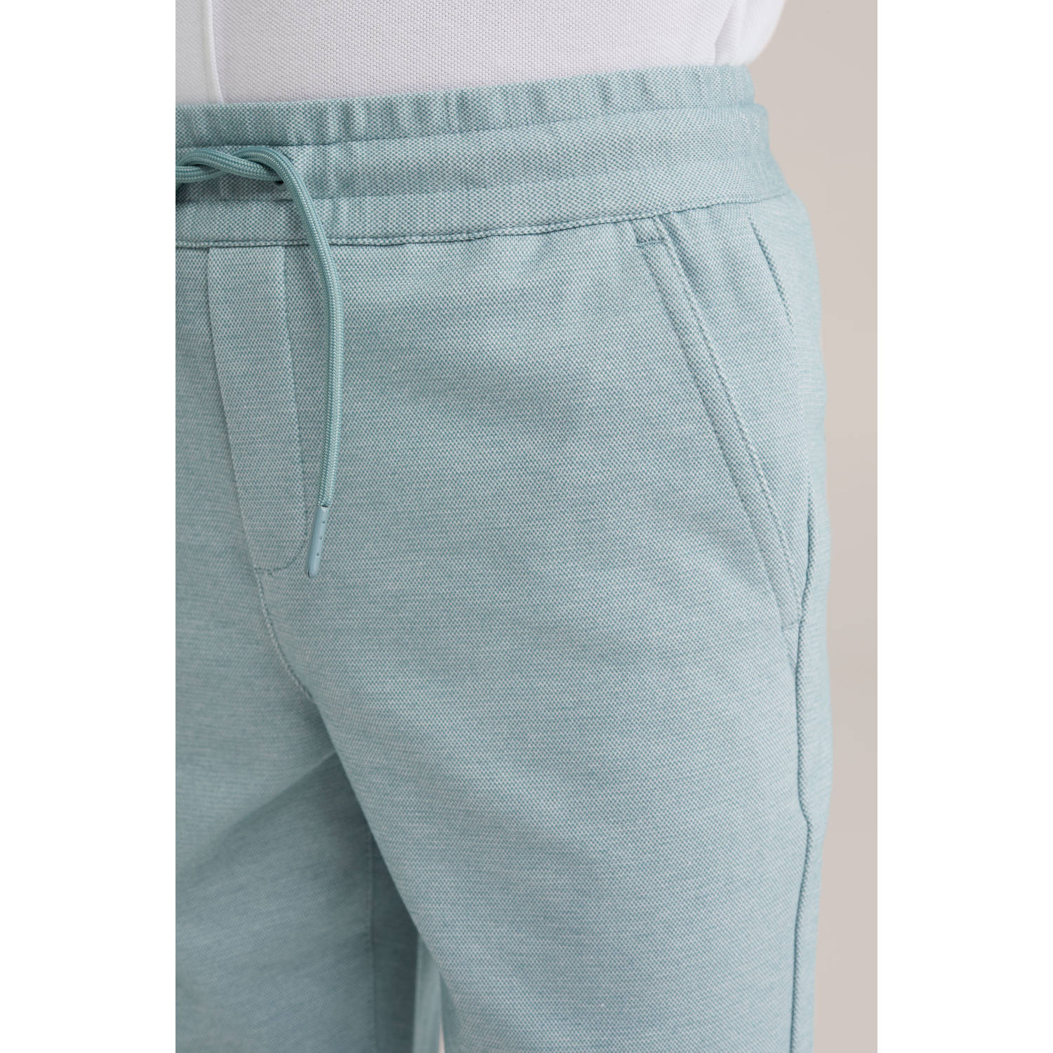 WE Fashion casual short lichtblauw melange