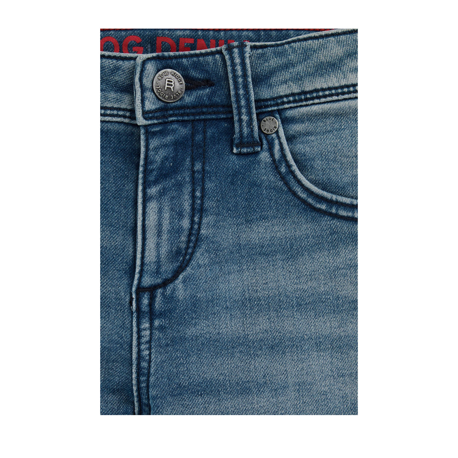 WE Fashion Blue Ridge slim denim short dark blue denim