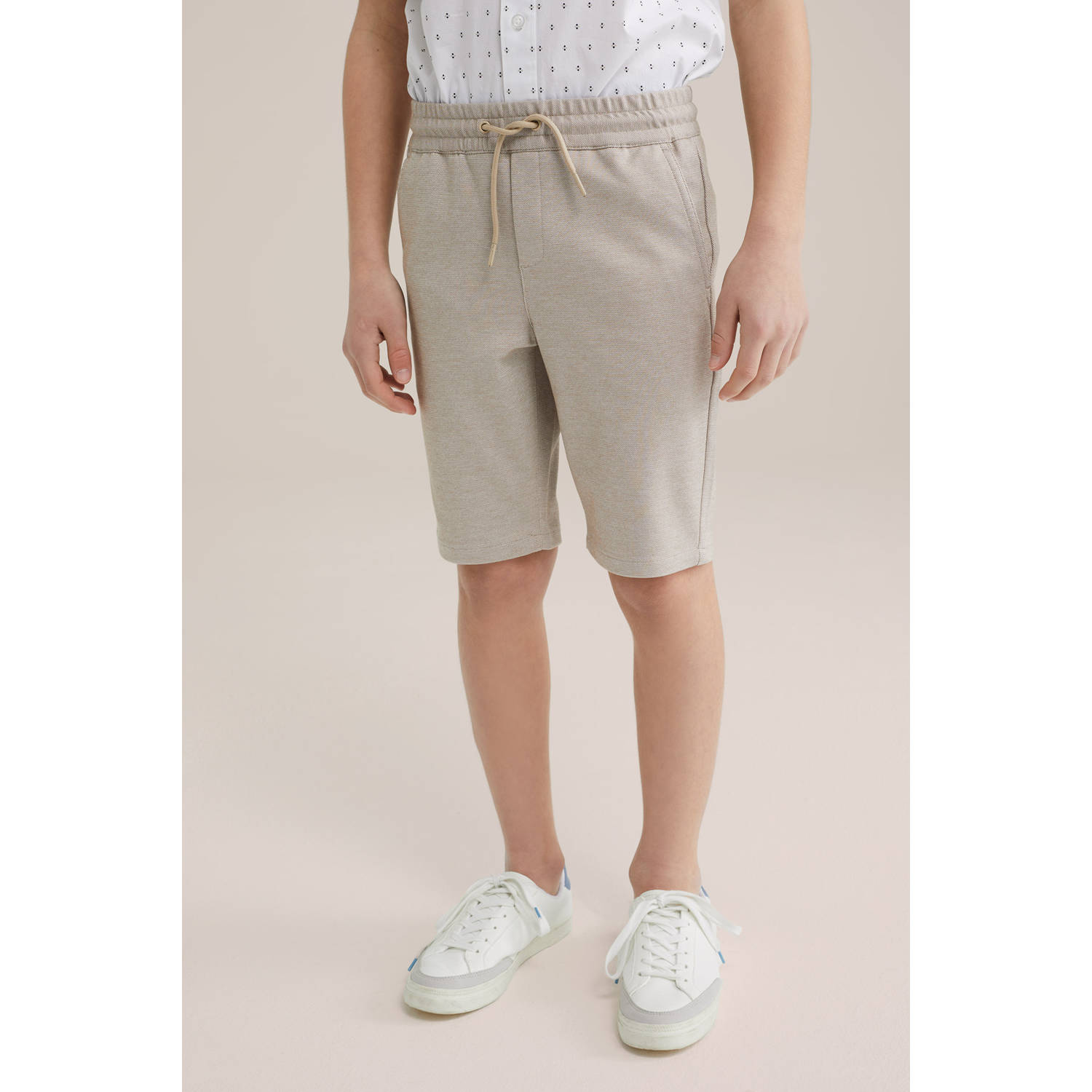 WE Fashion slim casual short beige