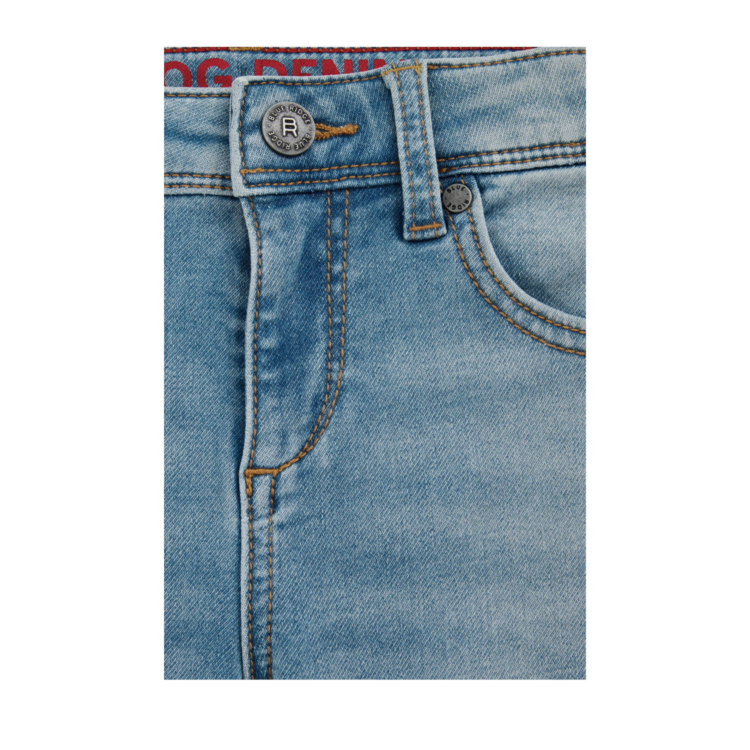 WE Fashion Blue Ridge slim denim short medium blue denim