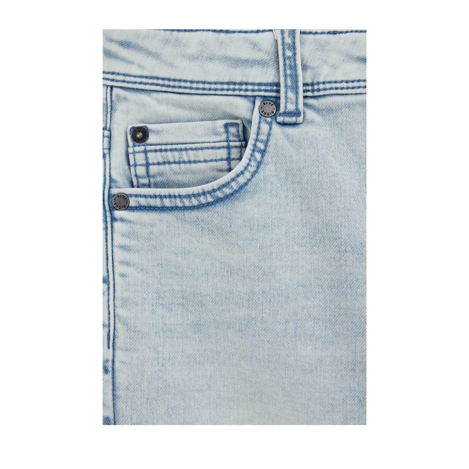 WE Fashion Blue Ridge slim denim short light blue denim