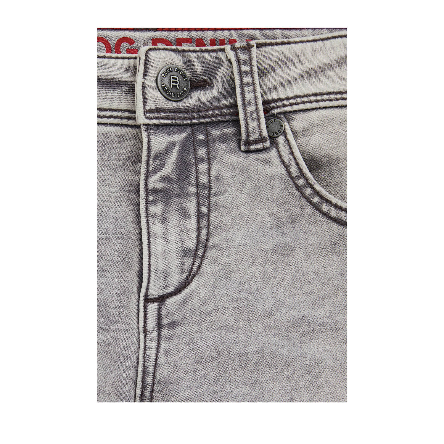 WE Fashion Blue Ridge slim denim short grey denim