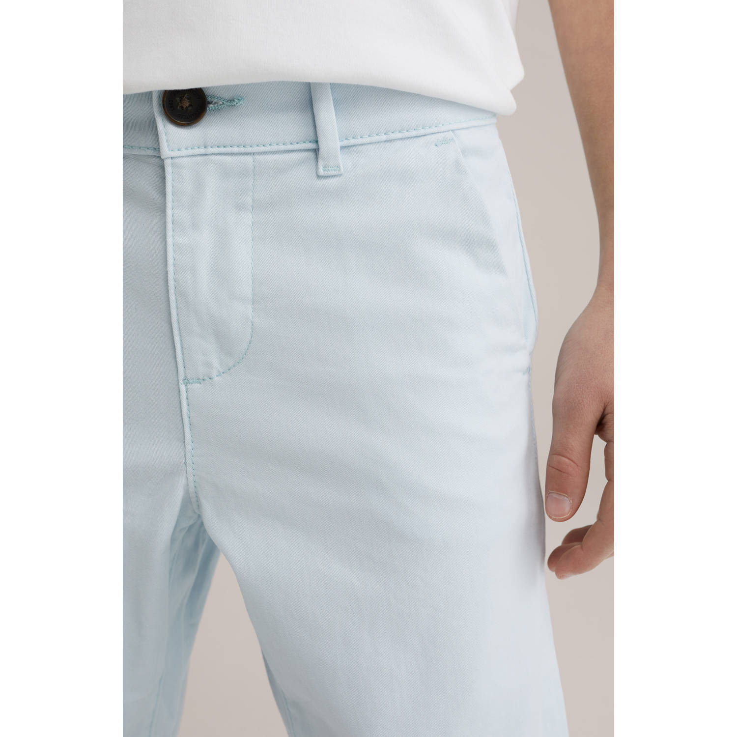 WE Fashion Blue Ridge chino short lichtblauw