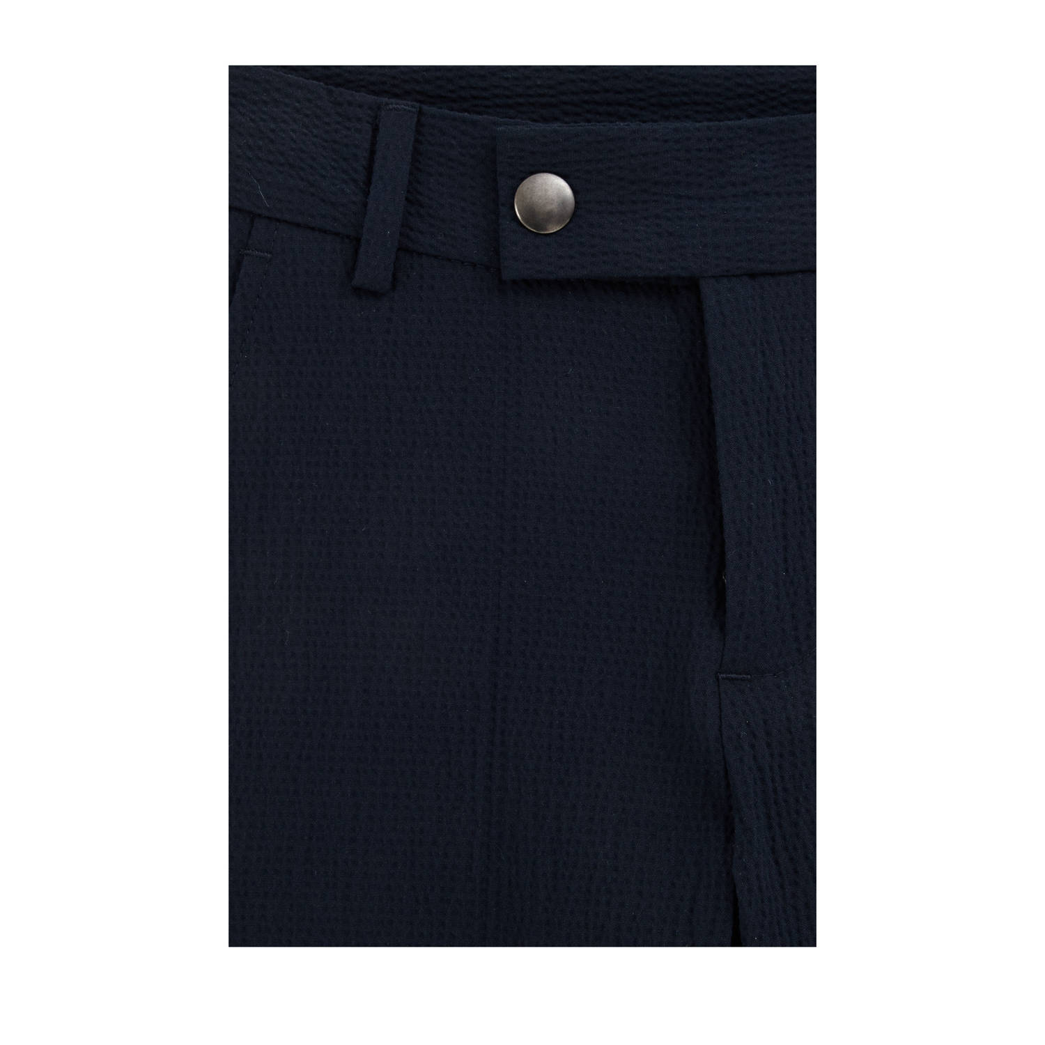 WE Fashion slim pantalon donkerblauw