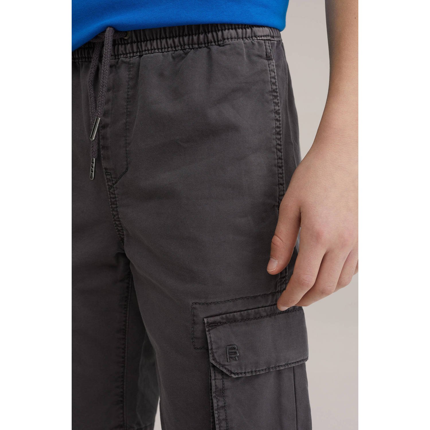 WE Fashion Blue Ridge cargo short grijs