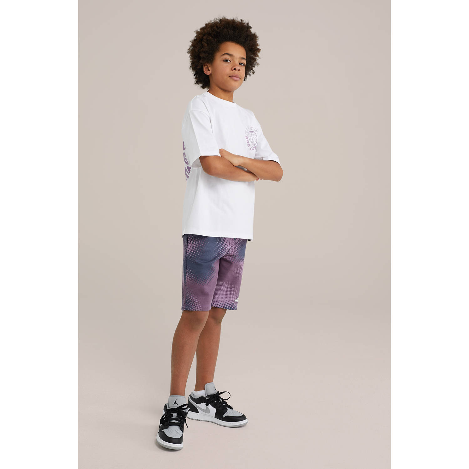 WE Fashion sweatshort paars