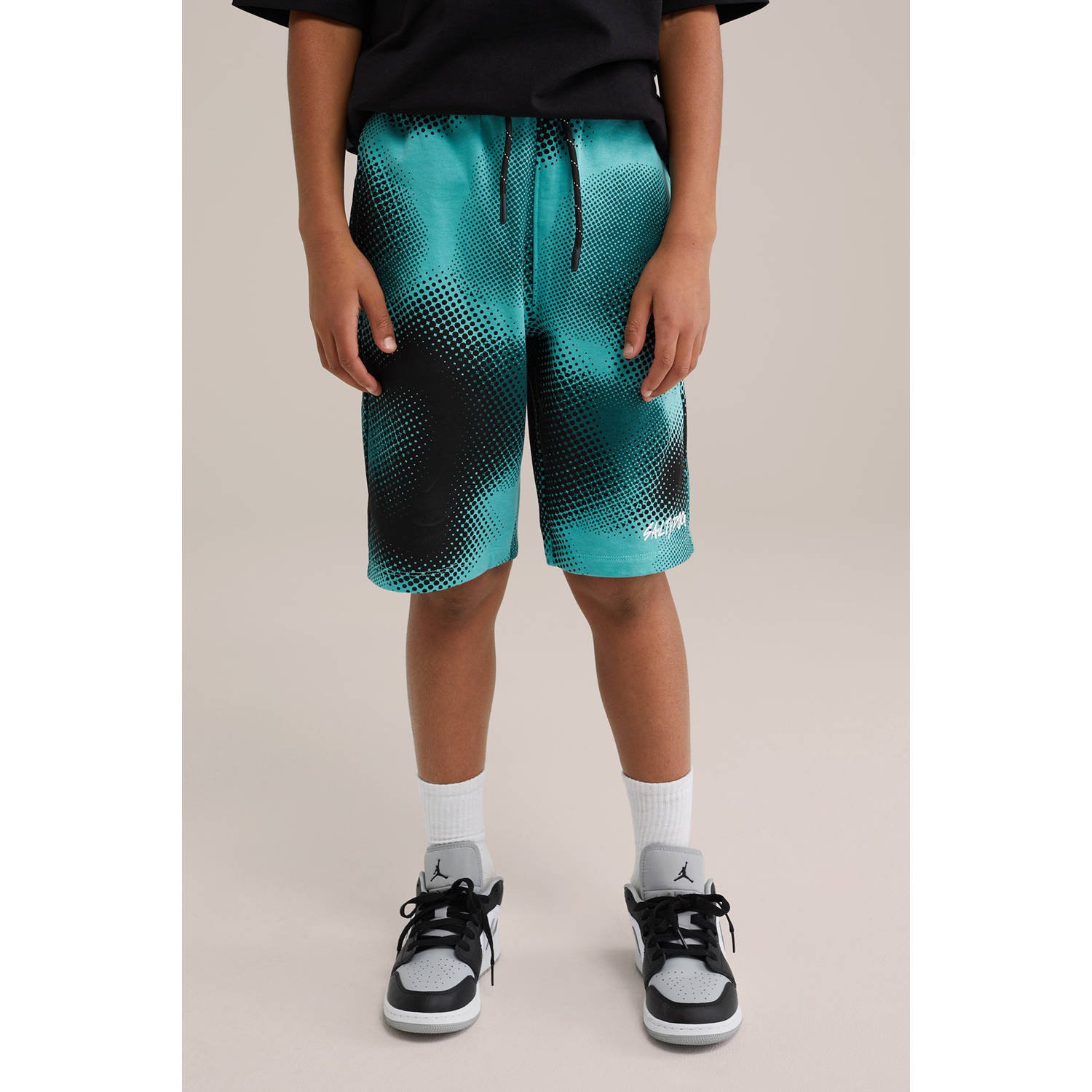 Salty Dog slim sweatshort blauw