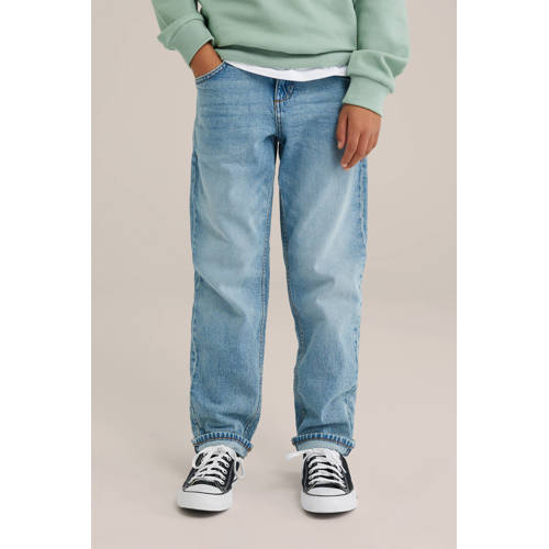 WE Fashion Blue Ridge waist regular fit jeans light blue denim afbeelding