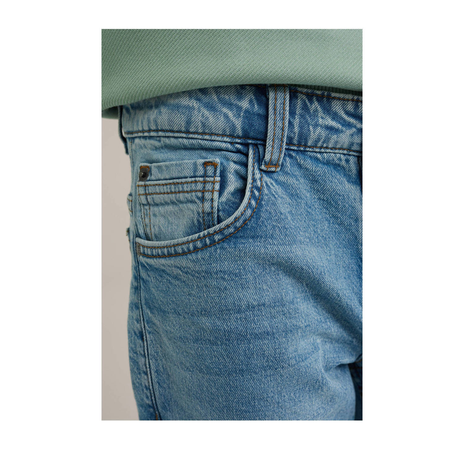 WE Fashion waist regular fit jeans light blue denim