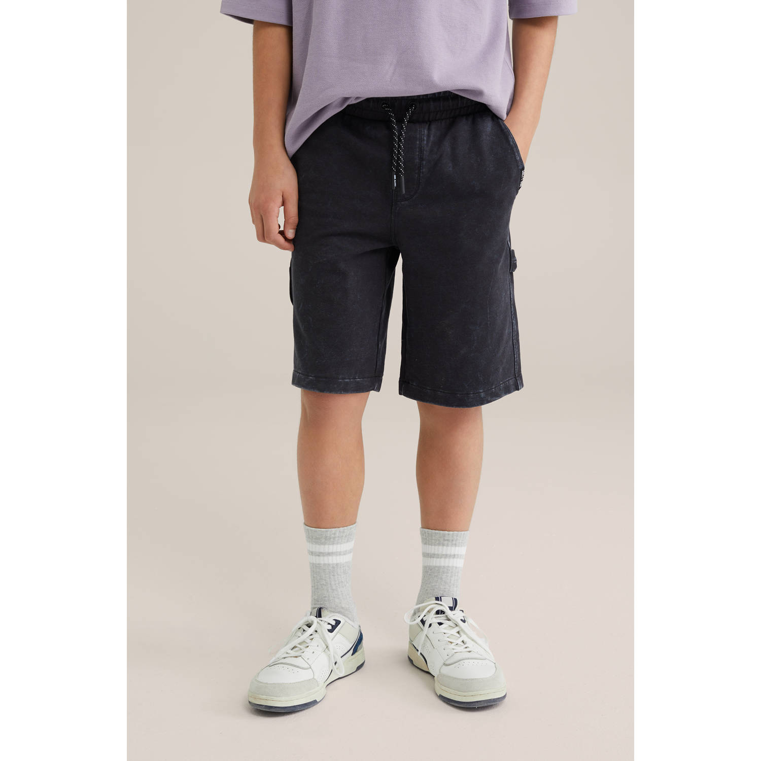 Salty Dog slim casual short zwart