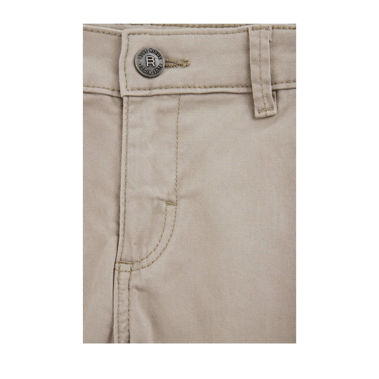 WE Fashion Blue Ridge slim cargo broek lichtgrijs