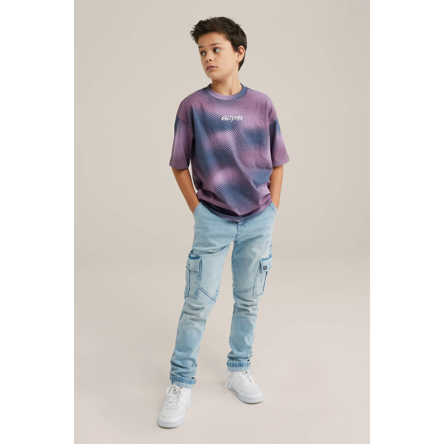 WE Fashion regular  waist light blue denim