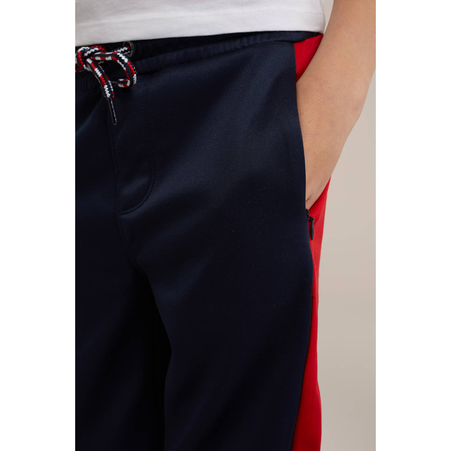 WE Fashion Bad Boys slim joggingbroek donkerblauw