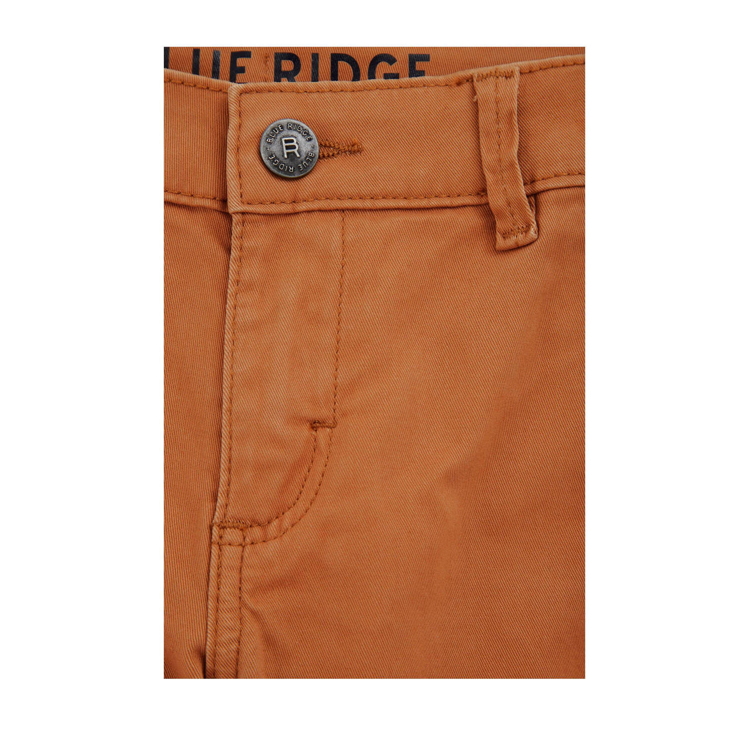 WE Fashion Blue Ridge slim cargo broek oranje