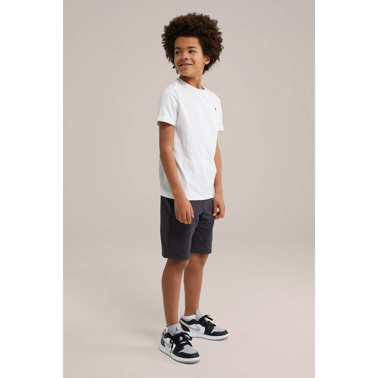 WE Fashion Blue Ridge sweatshort grijs