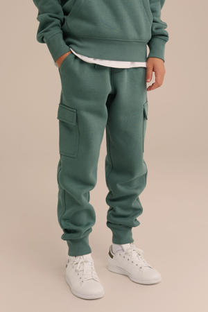 slim joggingbroek donkergroen