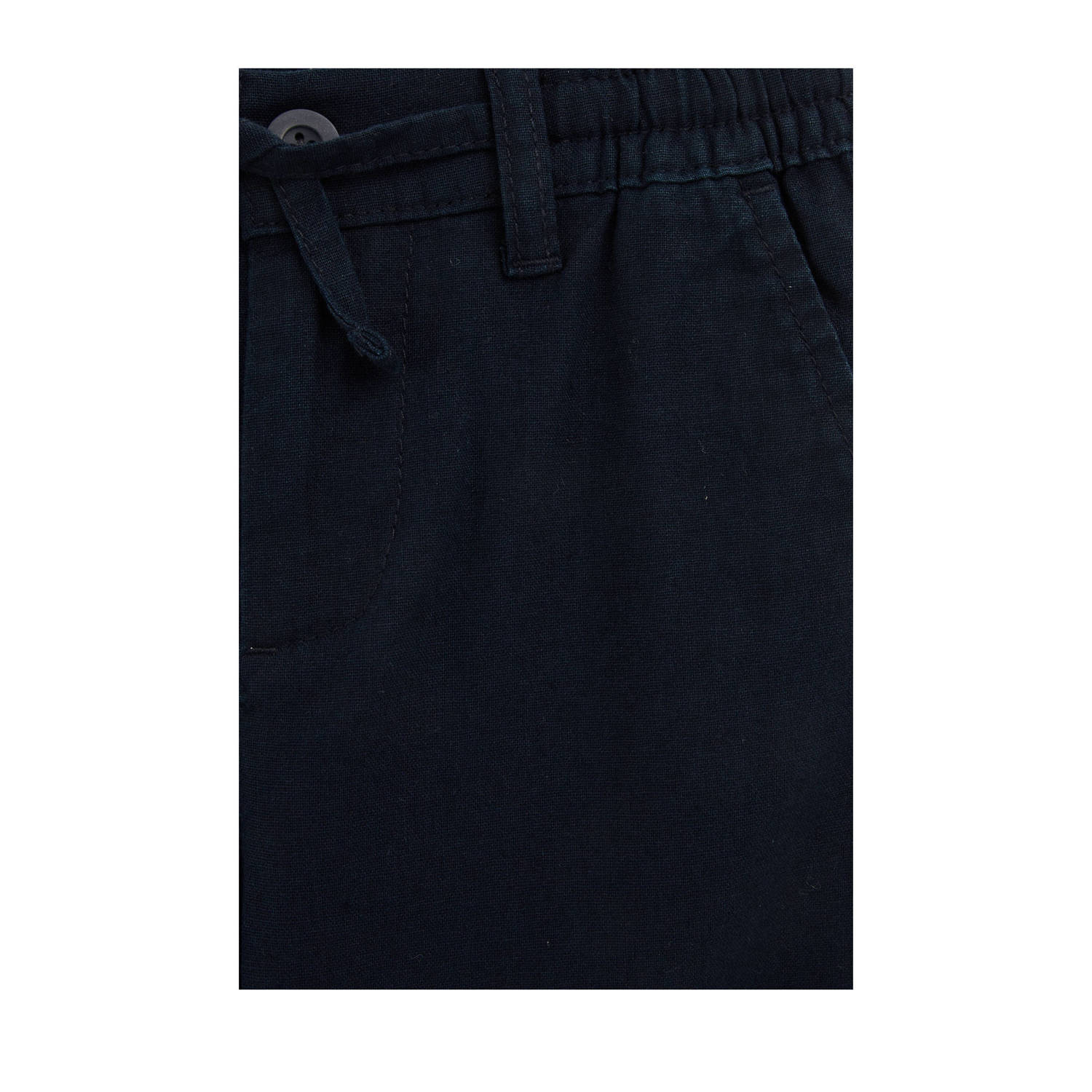 WE Fashion Blue Ridge straight casual broek donkerblauw