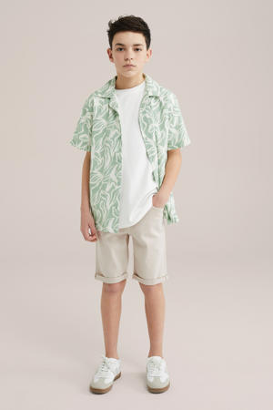 denim short beige