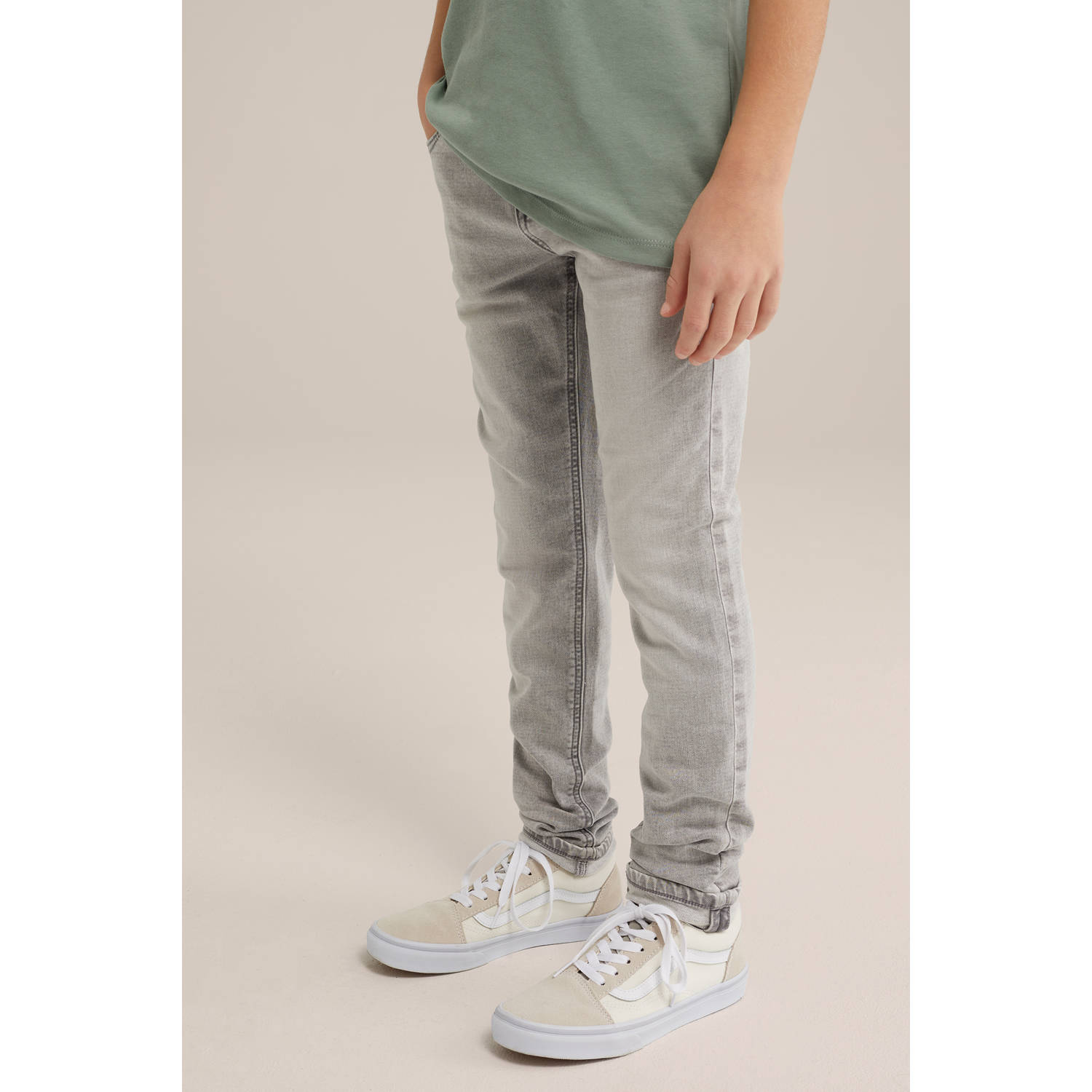 WE Fashion Blue Ridge slim fit jeans grey denim