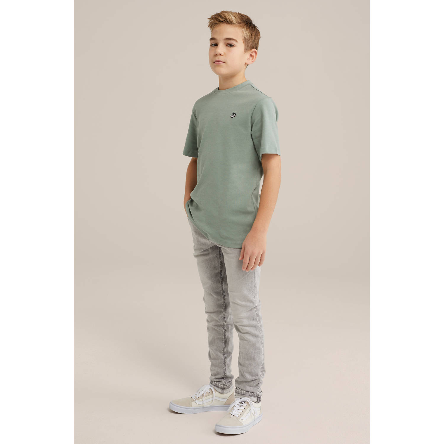 WE Fashion Blue Ridge slim fit jeans grey denim