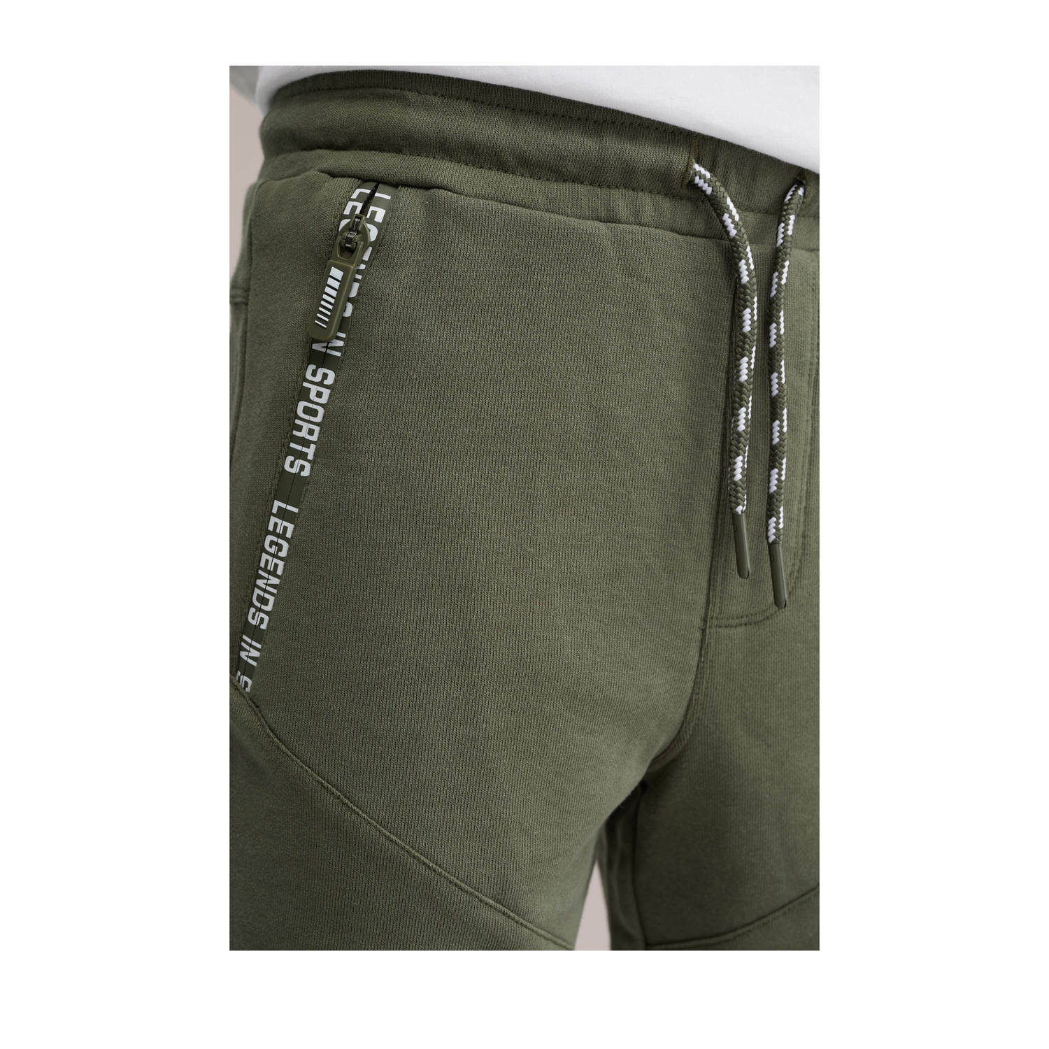 WE Fashion Blue Ridge sweatshort groen