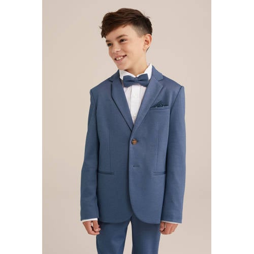 WE Fashion colbert donkerblauw melange afbeelding
