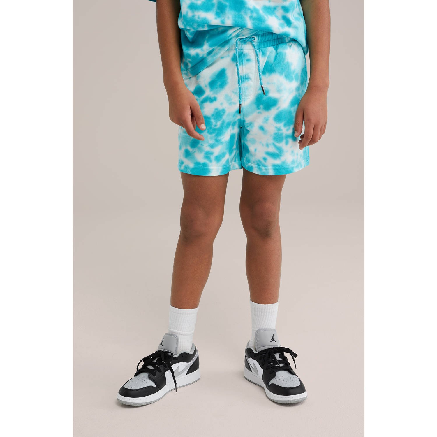 WE Fashion Blue Ridge sweatshort blauw
