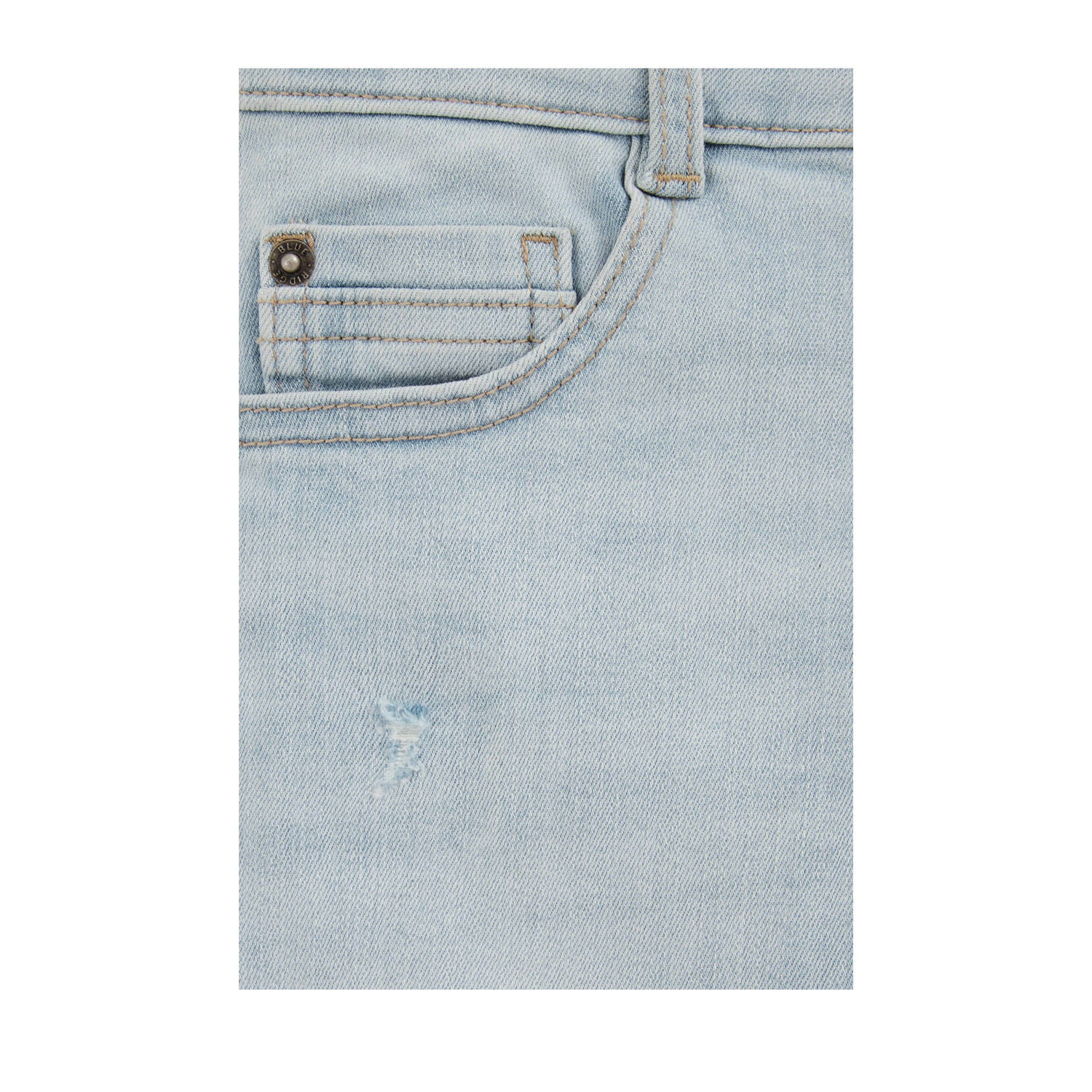 WE Fashion Blue Ridge waist slim fit jeans light blue denim
