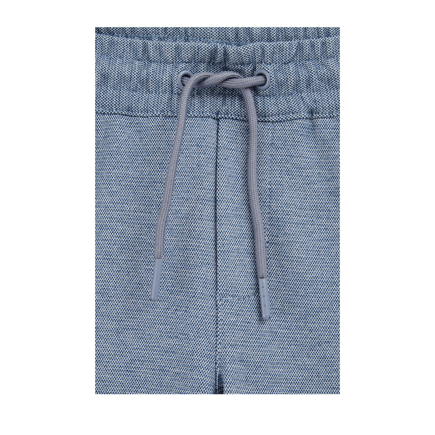 WE Fashion slim casual broek lichtblauw melange