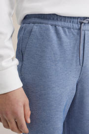 thumbnail: WE Fashion slim casual broek lichtblauw melange