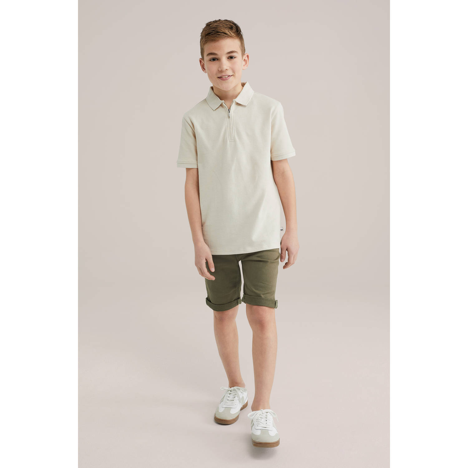 WE Fashion Blue Ridge regular fit denim short kaki