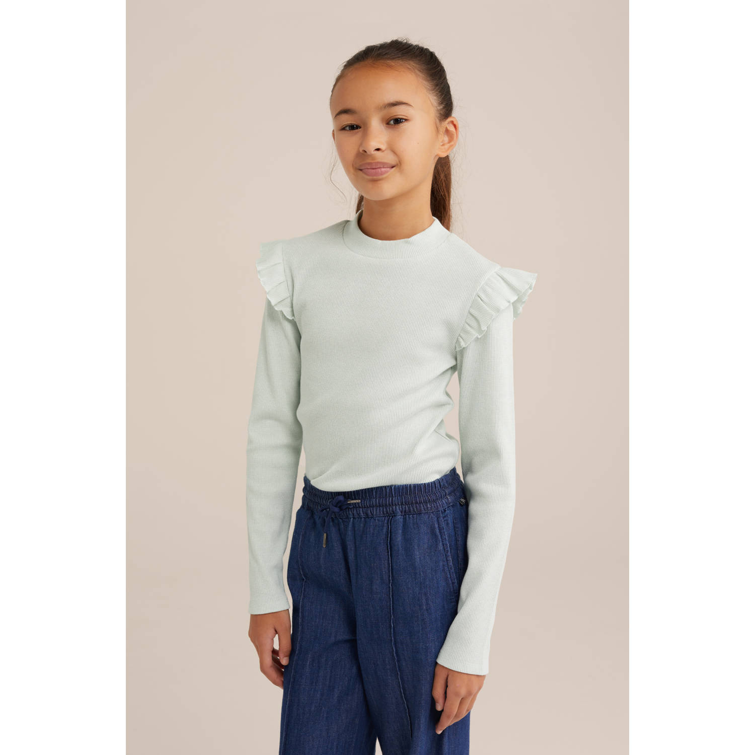WE Fashion longsleeve groen