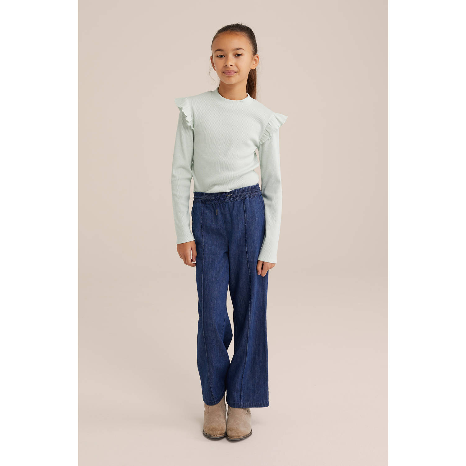 WE Fashion longsleeve groen