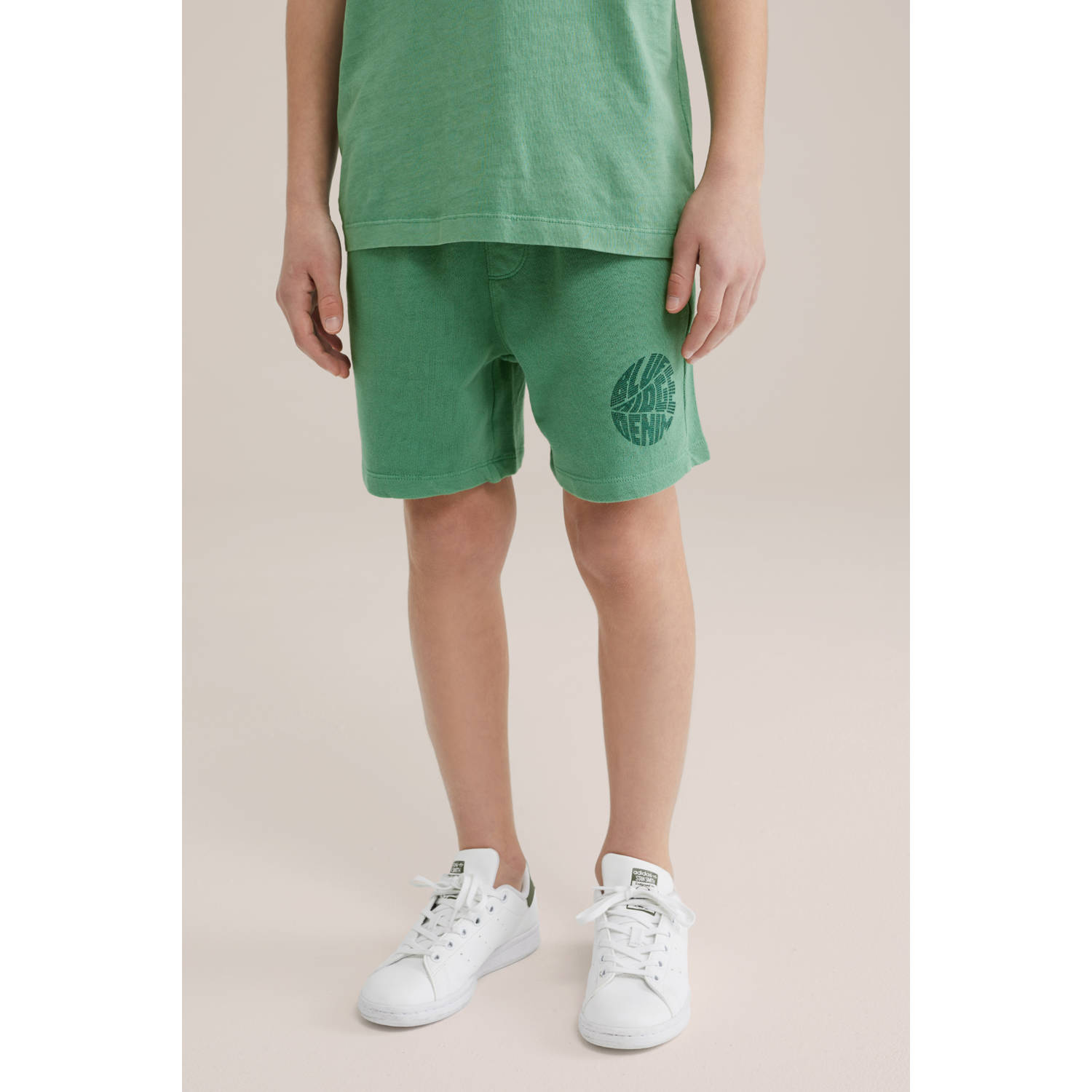 WE Fashion Blue Ridge sweatshort groen