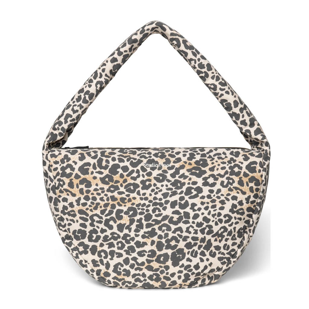 Studio Noos crossbody tas Soft Cotton Leopard beige/zwart