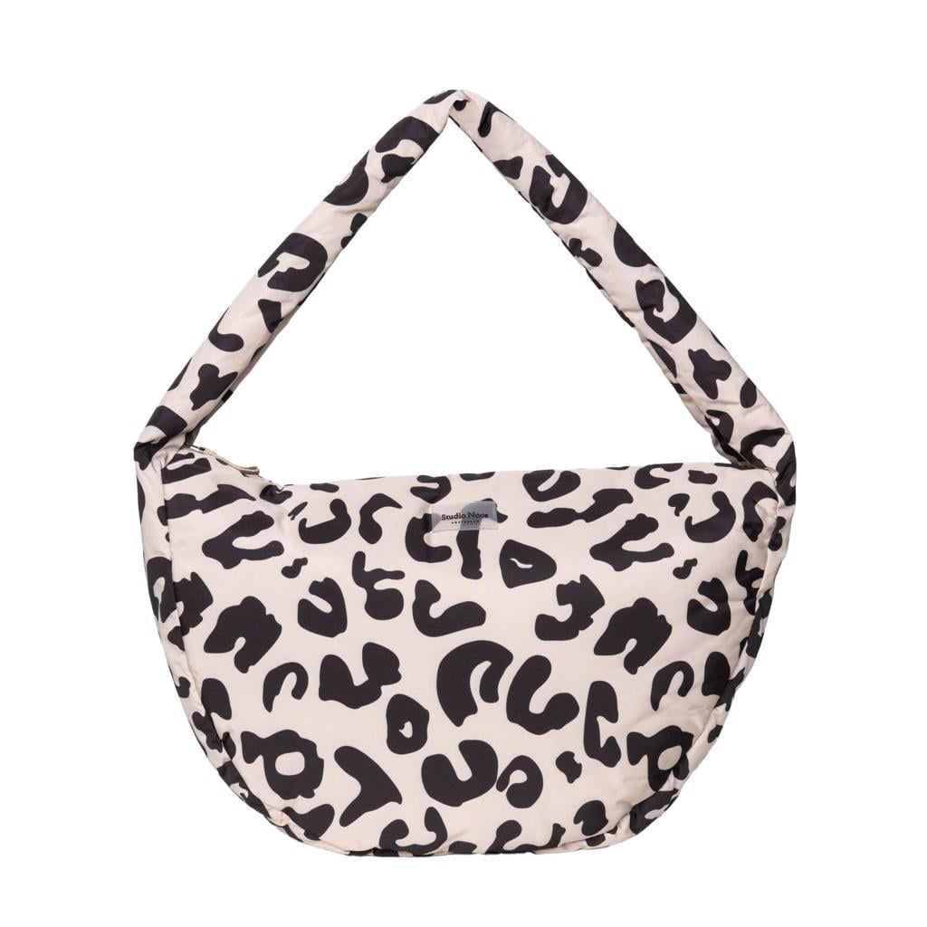 Studio Noos crossbody tas Holy Cow Puffy ecru/zwart