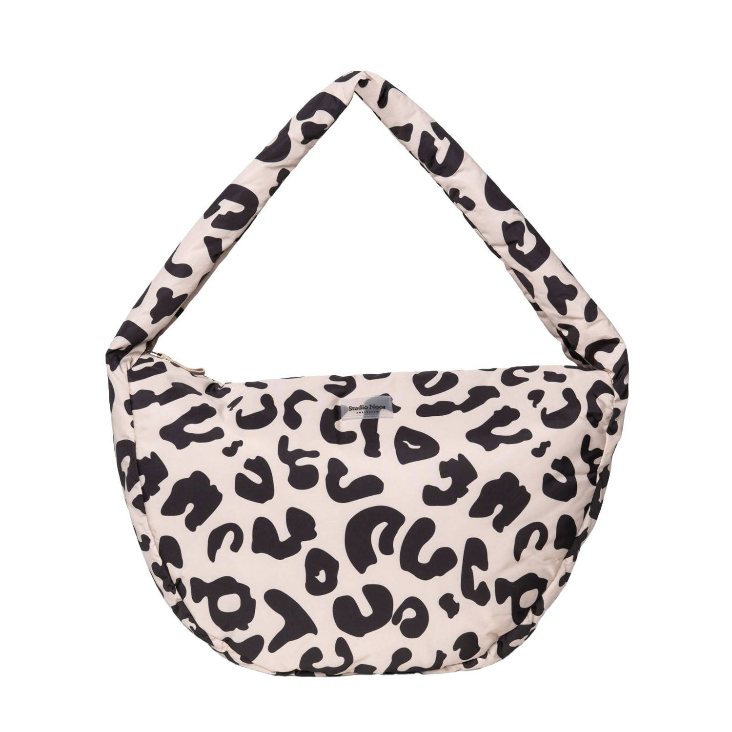 Studio Noos crossbody tas Holy Cow Puffy ecru zwart